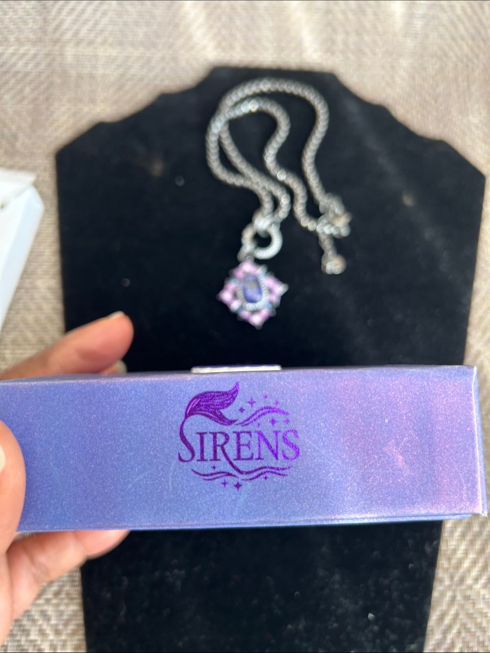 Bomb Party Sirens Collection Deep Sea Whisper Purple Tanzanite CZ necklace - Picture 4 of 5